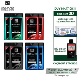 [Romano] Combo 2 Dầu Gội Romano Hương Nước Hoa 180G/Chai