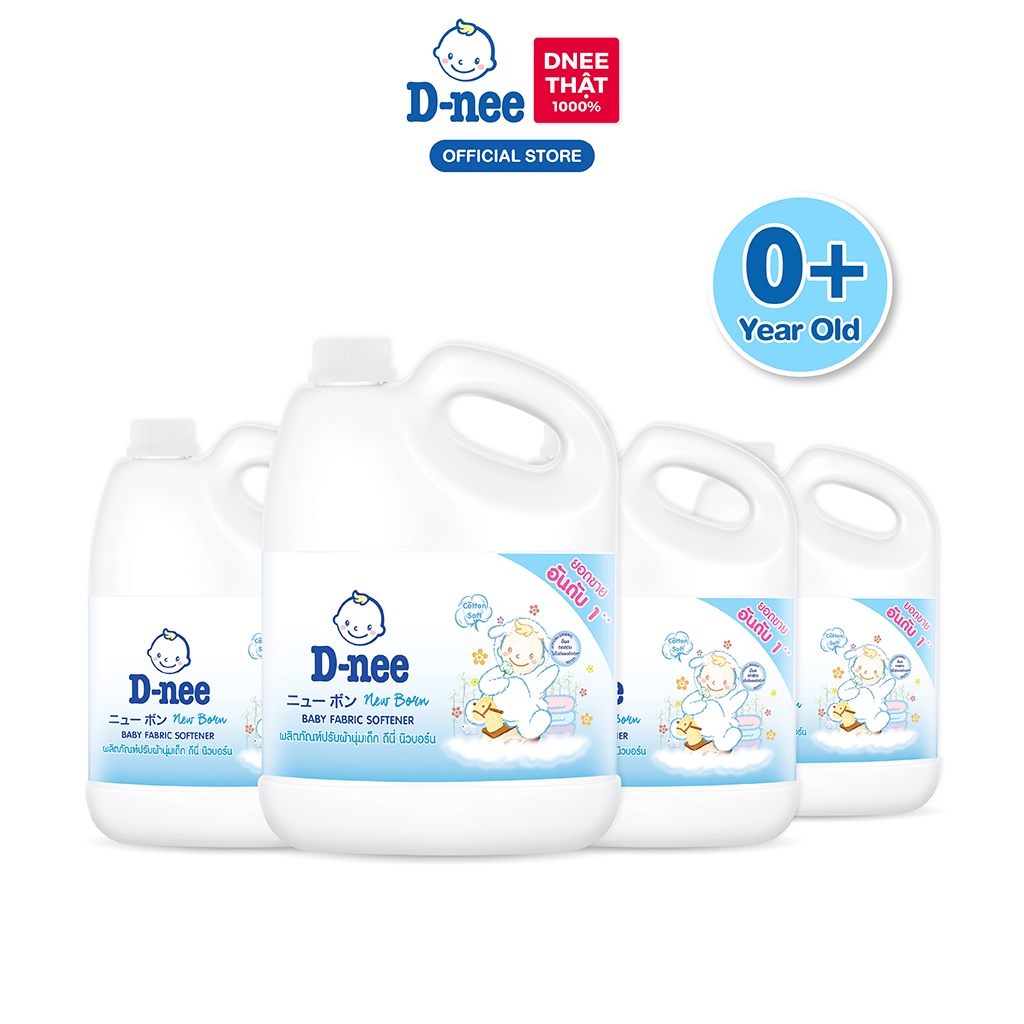 Combo 4 Nước xả vải D-nee 3000 ML. - Cotton Soft