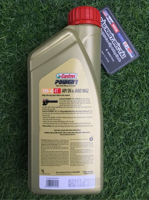 Dầu nhớt xe số 1L Castrol Power1 4T 10w40