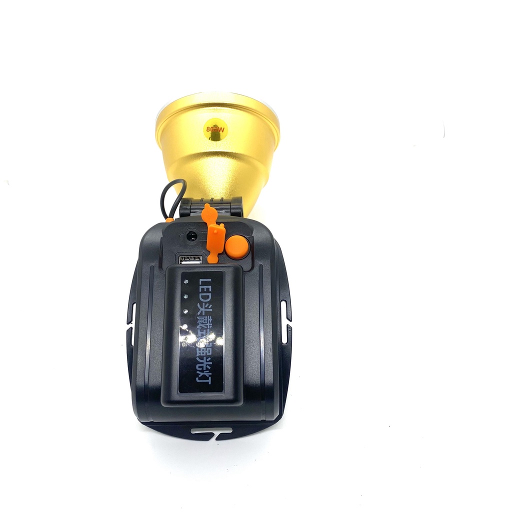 Đèn pin đội đầu siêu sáng, đèn đeo đầu K1000 6 pin , cổng ra USB, bảng hiển thị pin choá 10cm chiếu xa 500M