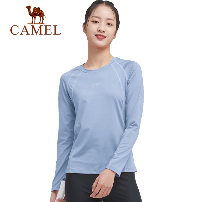 Áo thun thể thao nữ CAMEL dài tay cổ tròn thời trang
