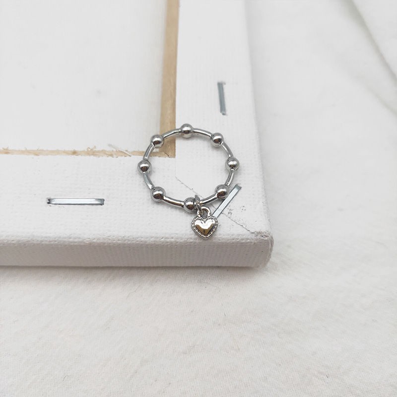 Nhẫn 23220 mặt trái tim phong cách hip hop cá tính Hàn Quốc thời trang cổ điển độc đáo dễ phối đồ