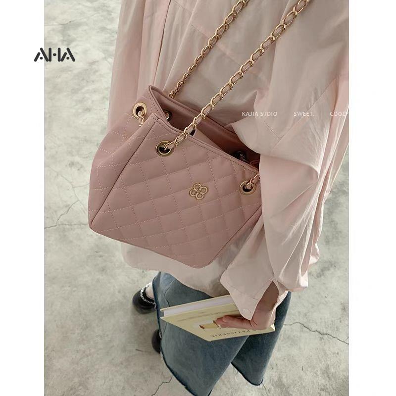 Túi xách AHA official dây đeo xích đính đá thời trang xu hướng cho nữ