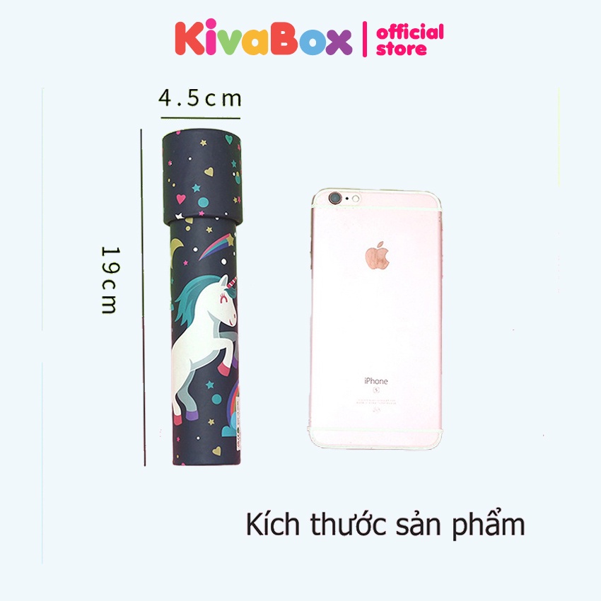 Đồ chơi trẻ em kính vạn hoa Kivabox dành cho bé đa màu sắc hình dạng, phát triển trí trưởng tượng và tư duy