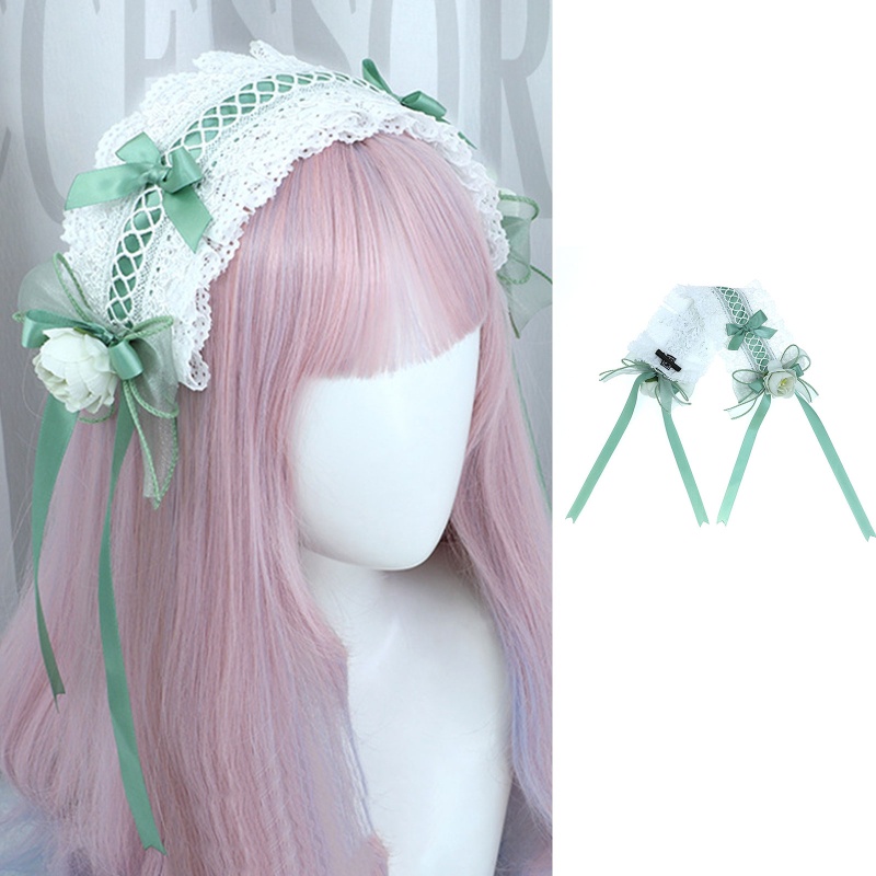 Cài Tóc Đính Nơ Ren Xếp Ly Tinh Tế Hóa Trang Dự Tiệc Cho Nữ