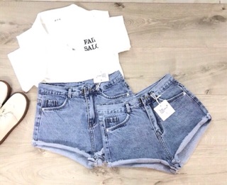 Quần Short Jean Lưng Cao ( Hình Thật Ảnh Cuối)
