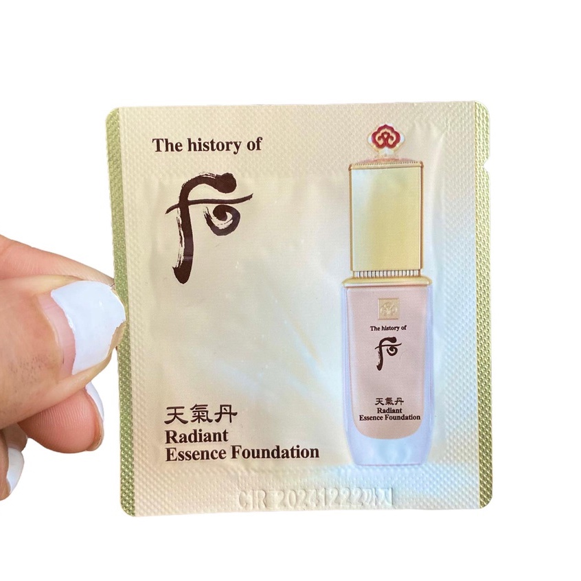 Gói sample Kem nền Whoo tái sinh che khuyết điểm Essence Radiant Foundation