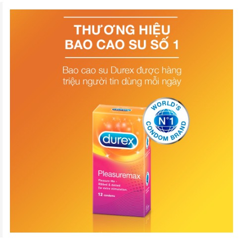 Bao cao su Durex Pleasuremax 12 bao