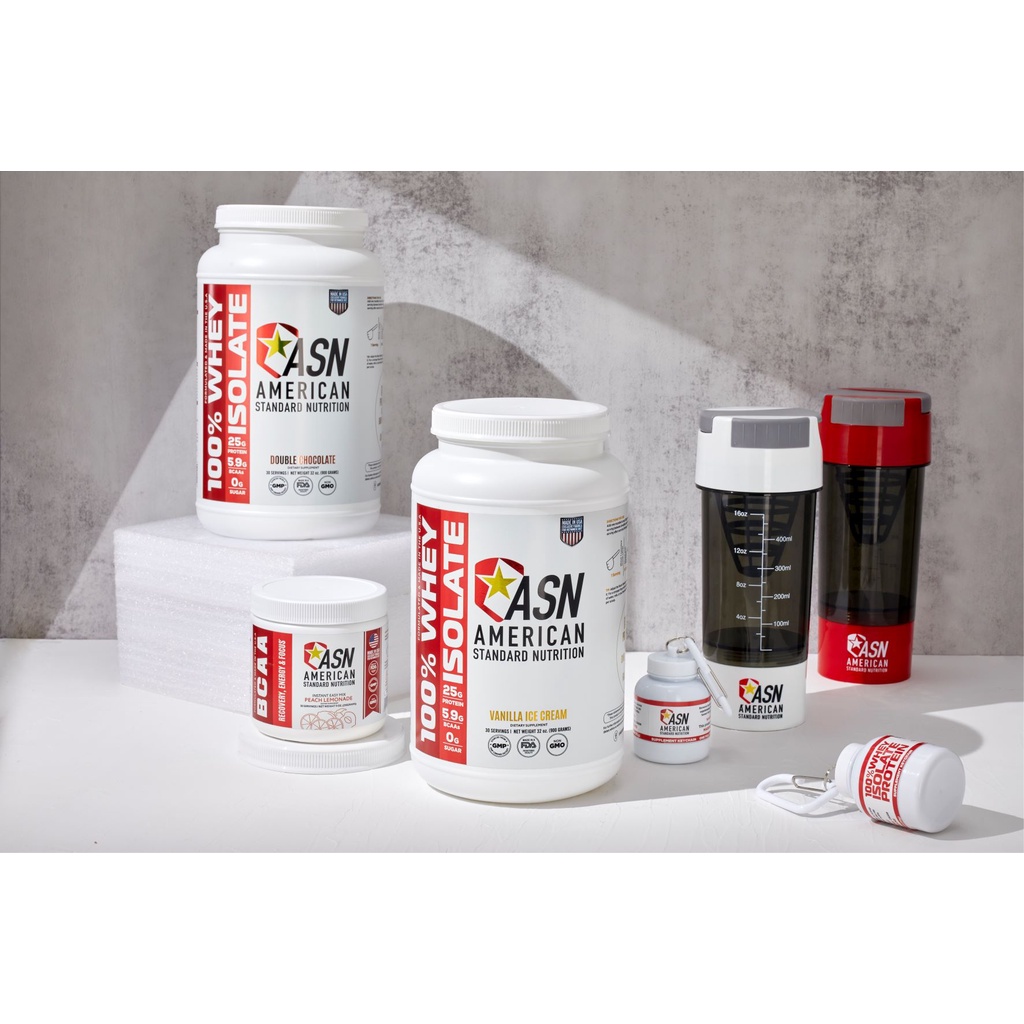 Bình Lắc Whey Shaker ASN Cao Cấp Đựng Protein BCAA 2 Ngăn Tiện Dụng 500 ML