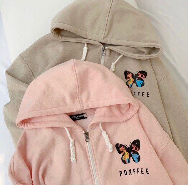 Áo khoác nam nữ nỉ ngoại dây kéo con bướm xinh | BigBuy360 - bigbuy360.vn