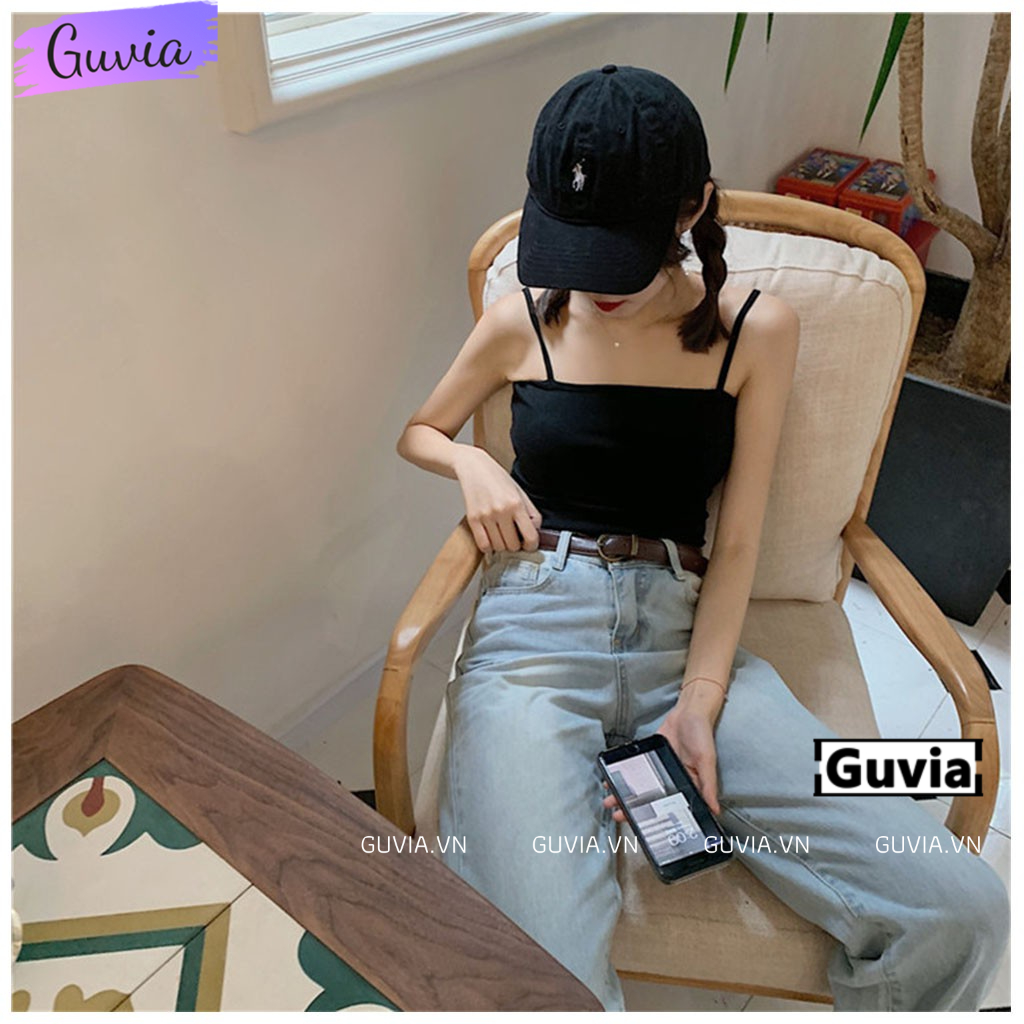 Áo Croptop 2 DÂY VẢI Phong Cách, Áo kiểu nữ chất vải tốt mặc đẹp nhiều màu GUVIA CR74