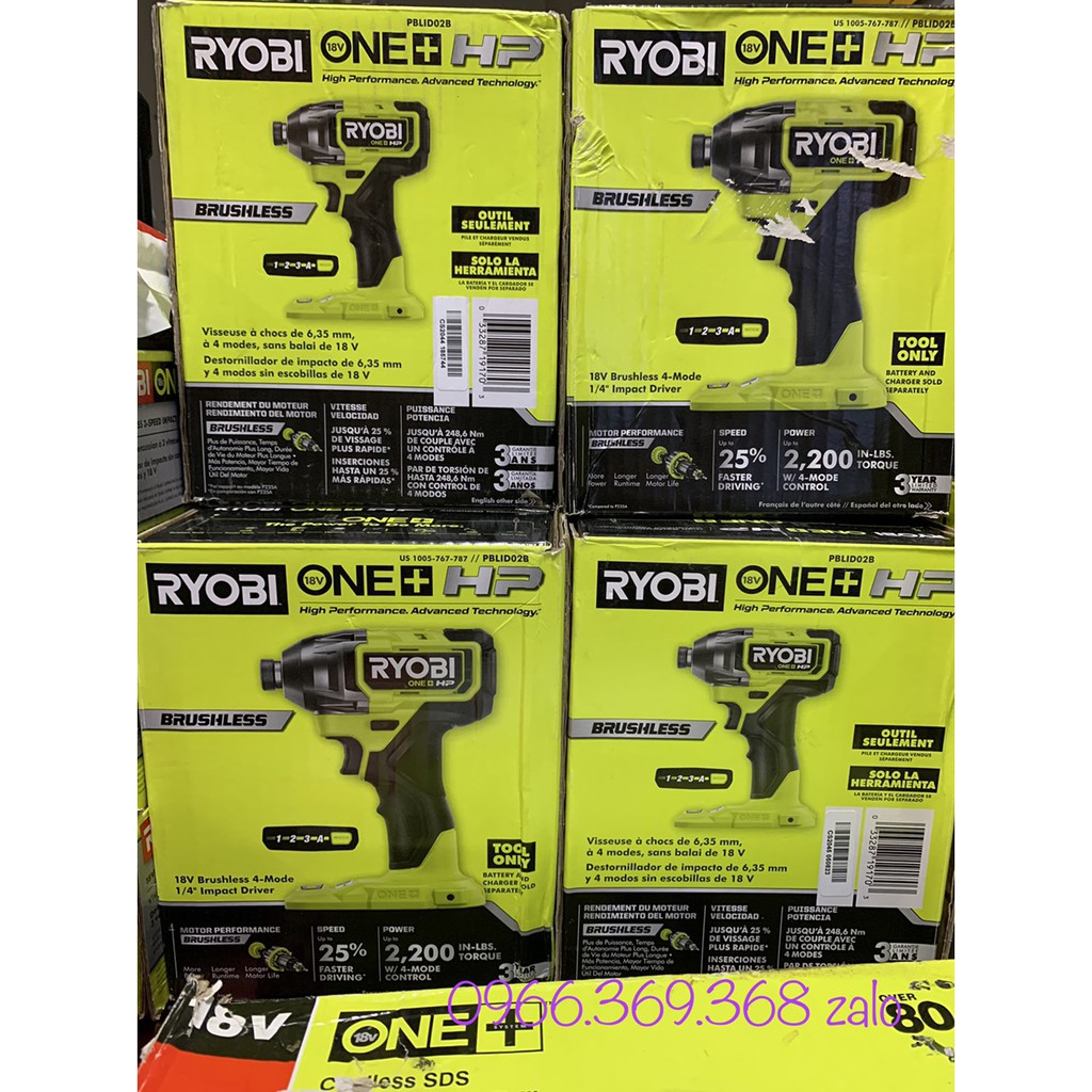 Máy bắn vít RYOBI 18V HP ONE+ - PBLID02B