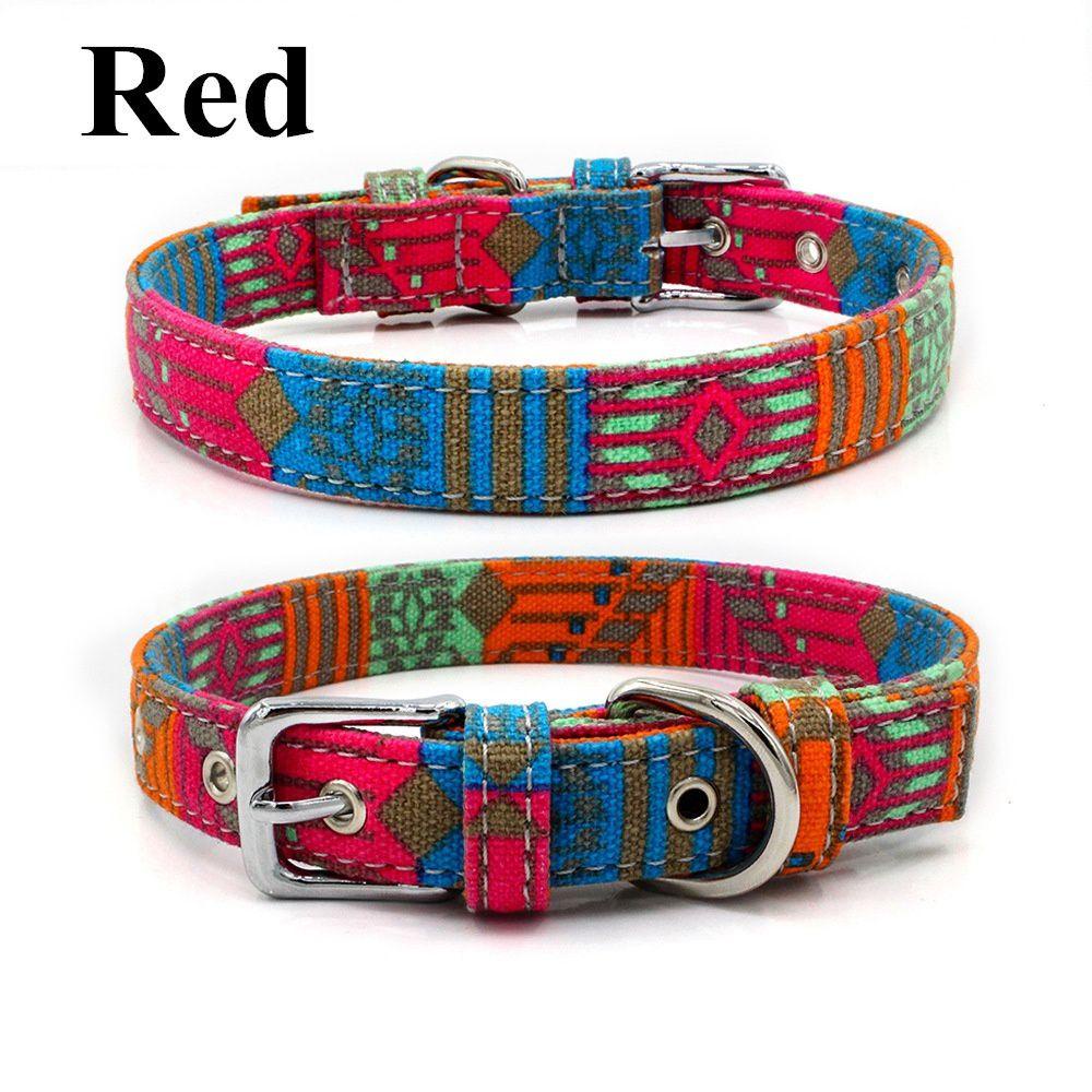 Vòng Cổ Thú Cưng Bằng Vải Canvas Hai Lớp Cỡ Nhỏ / Vừa / Lớn
