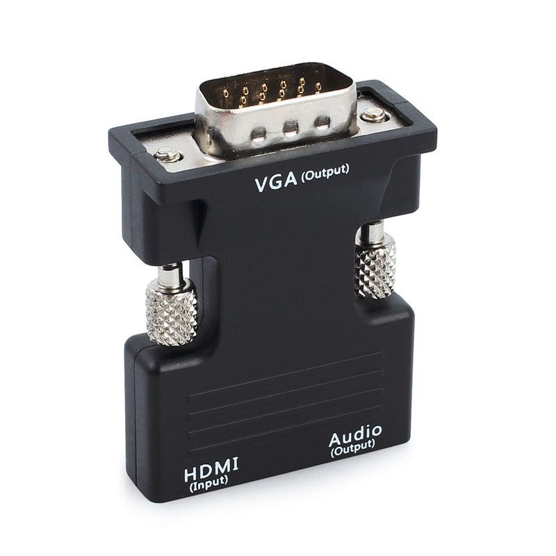 Đầu chuyển đổi từ cổng HDMI sang cổng VGA có dây cáp âm thanh giắc cắm 3.5mm tiện dụng