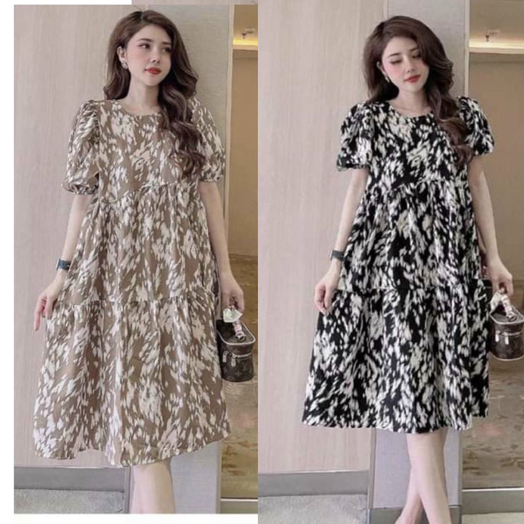 Đầm bầu thời trang thiết kế MB292 chất lụa hàn freesize từ 45 đến 70kg