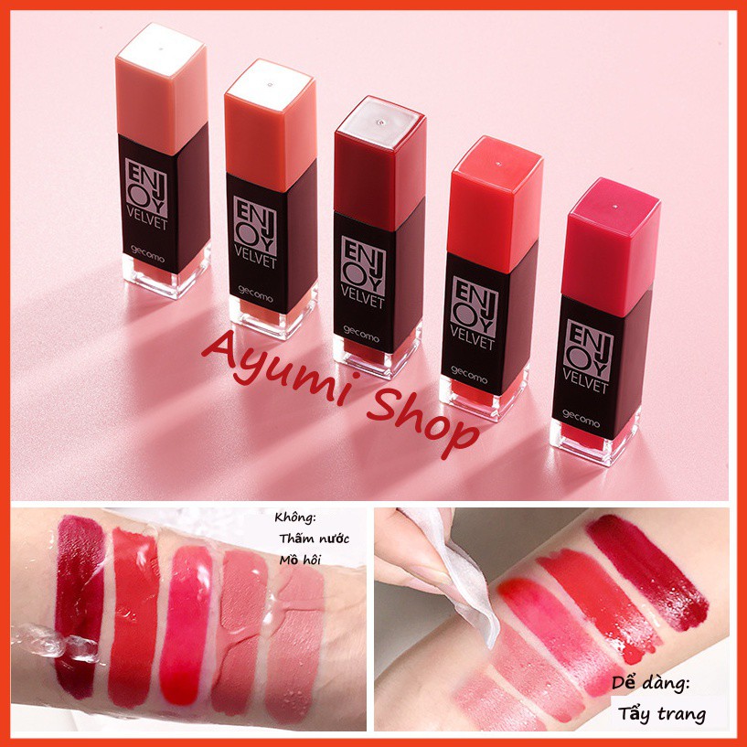 Bộ son kem lì 5 cây cực kì HOT, đẹp, trẻ trung, năng động, cùng Quà tặng 1 móc khóa Trà sữa