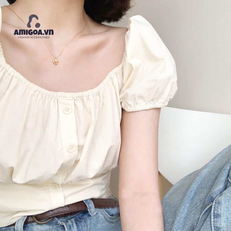 ✨✨Vòng cổ màu vàng thiết kế mặt hoa hồng tinh tế thời trang cho nữ