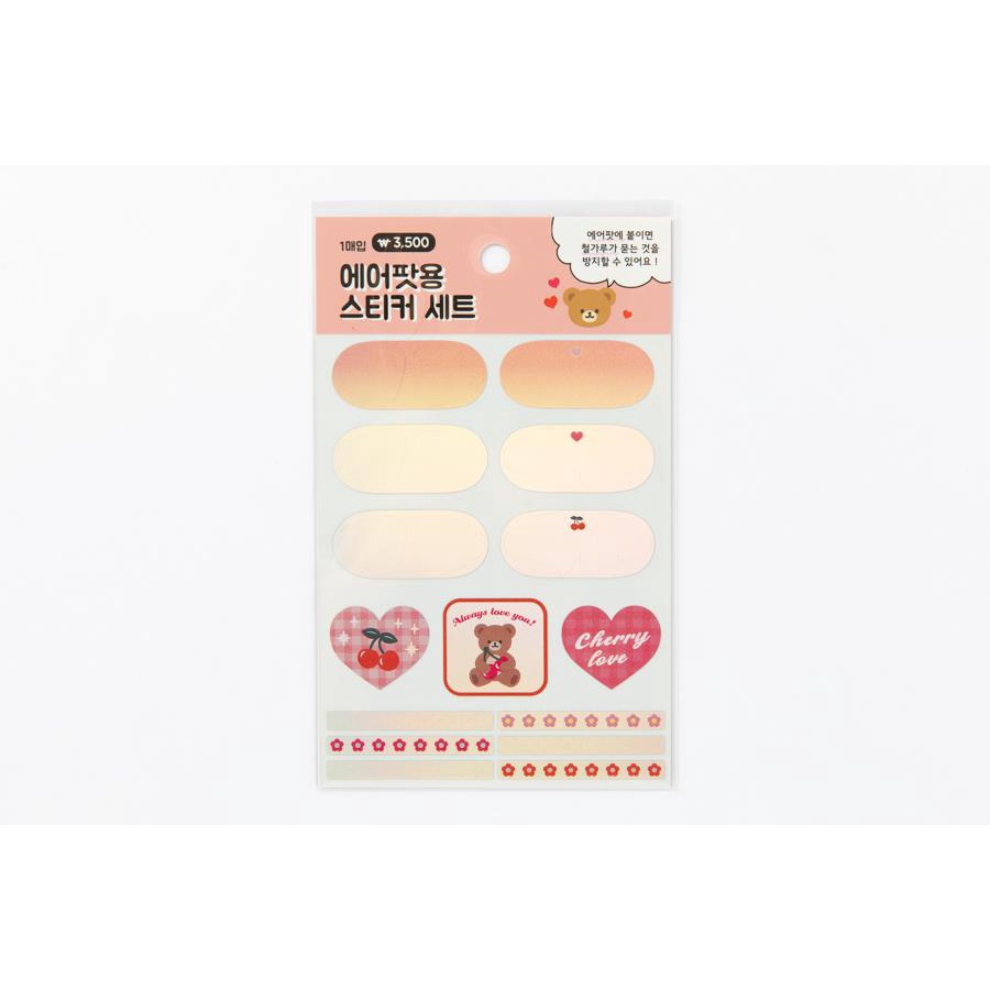 Sticker ARTBOX Hàn Quốc Hình Gấu Teddy Dành Cho AirPods
