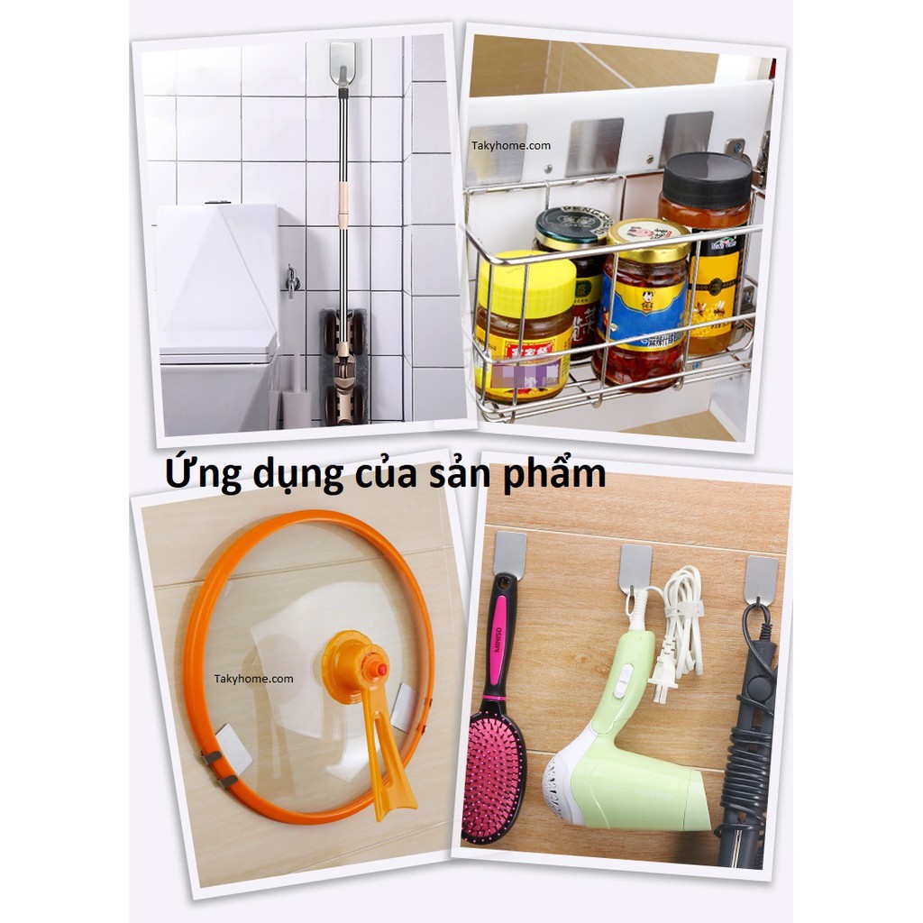 Móc Treo Nhỏ Đa Năng Dán Tường, Móc Treo Khu Bếp, Nhà Tắm, Treo Đồ Dùng Cá Nhân, Tiện Dụng, Inox 304 Mờ, Chịu Tải 4kg