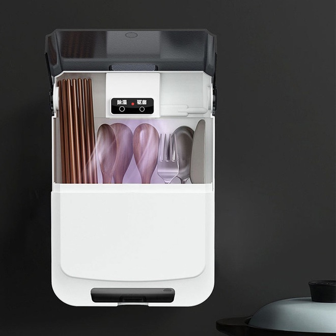 Máy sấy khử khuẩn đũa muỗng treo tường, máy sấy đũa muỗng bằng tia UV tránh Ẩm Mốc Đũa Muỗng