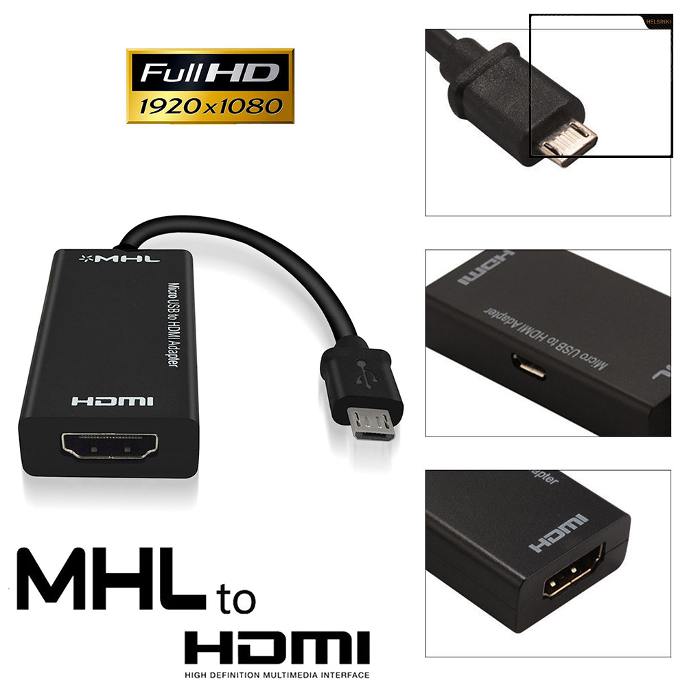 Bộ Chuyển Đổi Videoinki S2 Mhl Micro Usb Sang Hd 1080p Hdmi-Compatible Cho Android Samsung Huawei