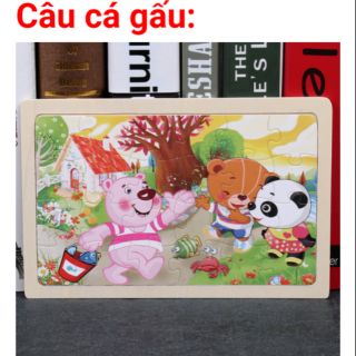 Tranh ghép hình 24 miếng bằng gỗ
