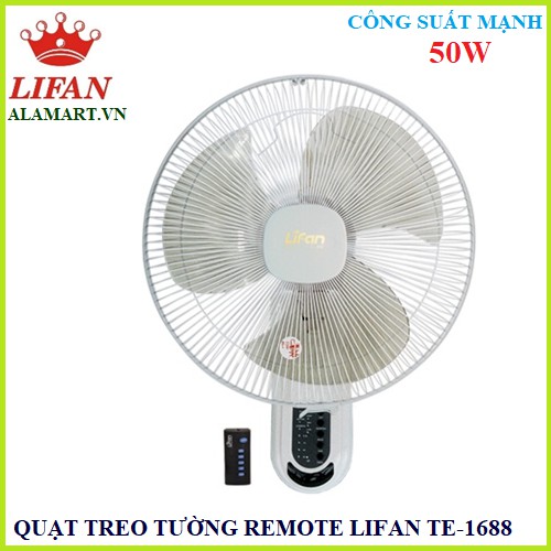 Quạt treo tường remote Lifan TE-1688