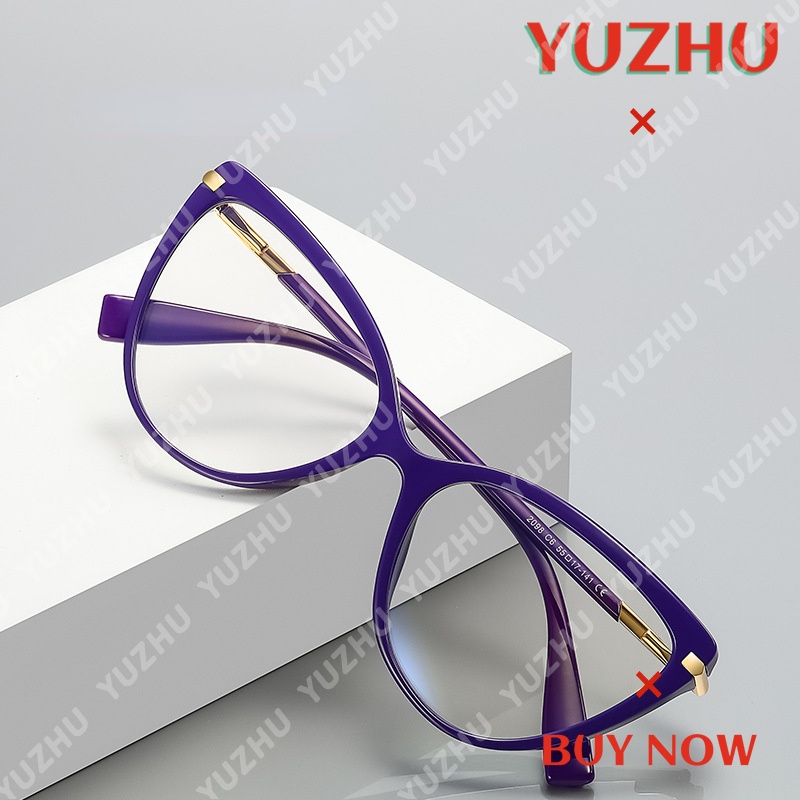 Mắt Kính Gọng Kim Loại Chống Ánh Sáng Xanh Màu Kẹo Thời Trang Phương Tây TR90