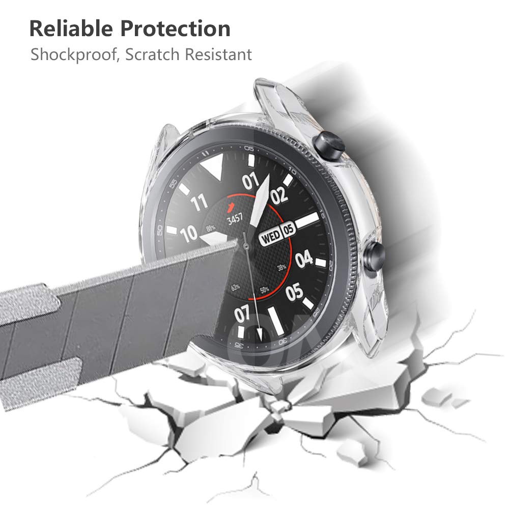 Ốp điện thoại PC cường lực hai trong một bảo vệ cho Samsung galaxy watch 3 45mm 3 41mm