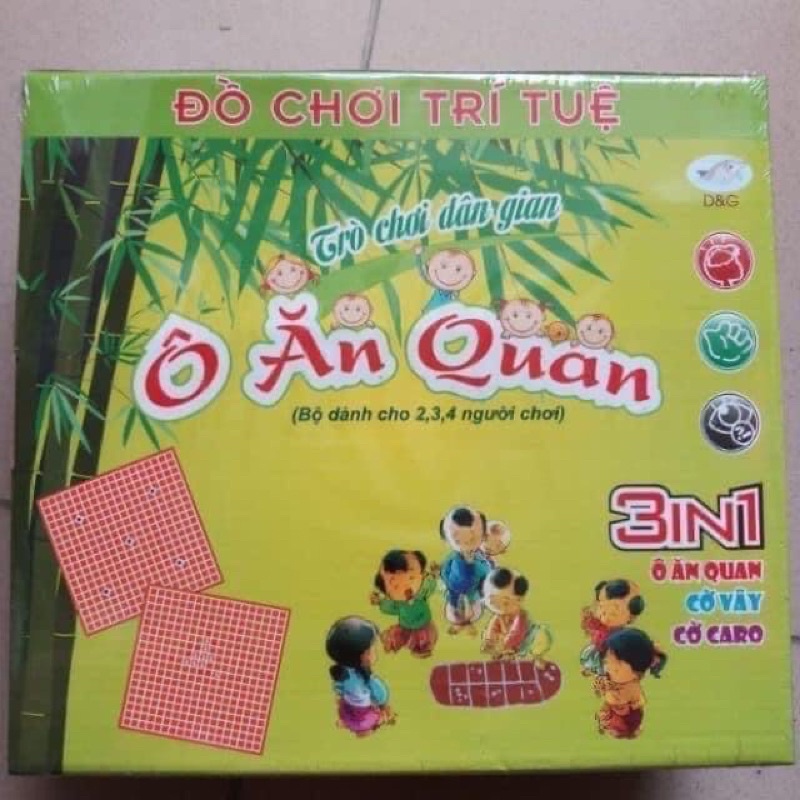 Đồ chơi 3 in 1 Ô ăn quan, Cờ vây, Cờ caro