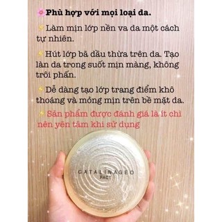 Phấn phủ trang điểm siêu mịn Geo Lamy Catalina hộp màu vàng (cam kết chuẩn Auth)