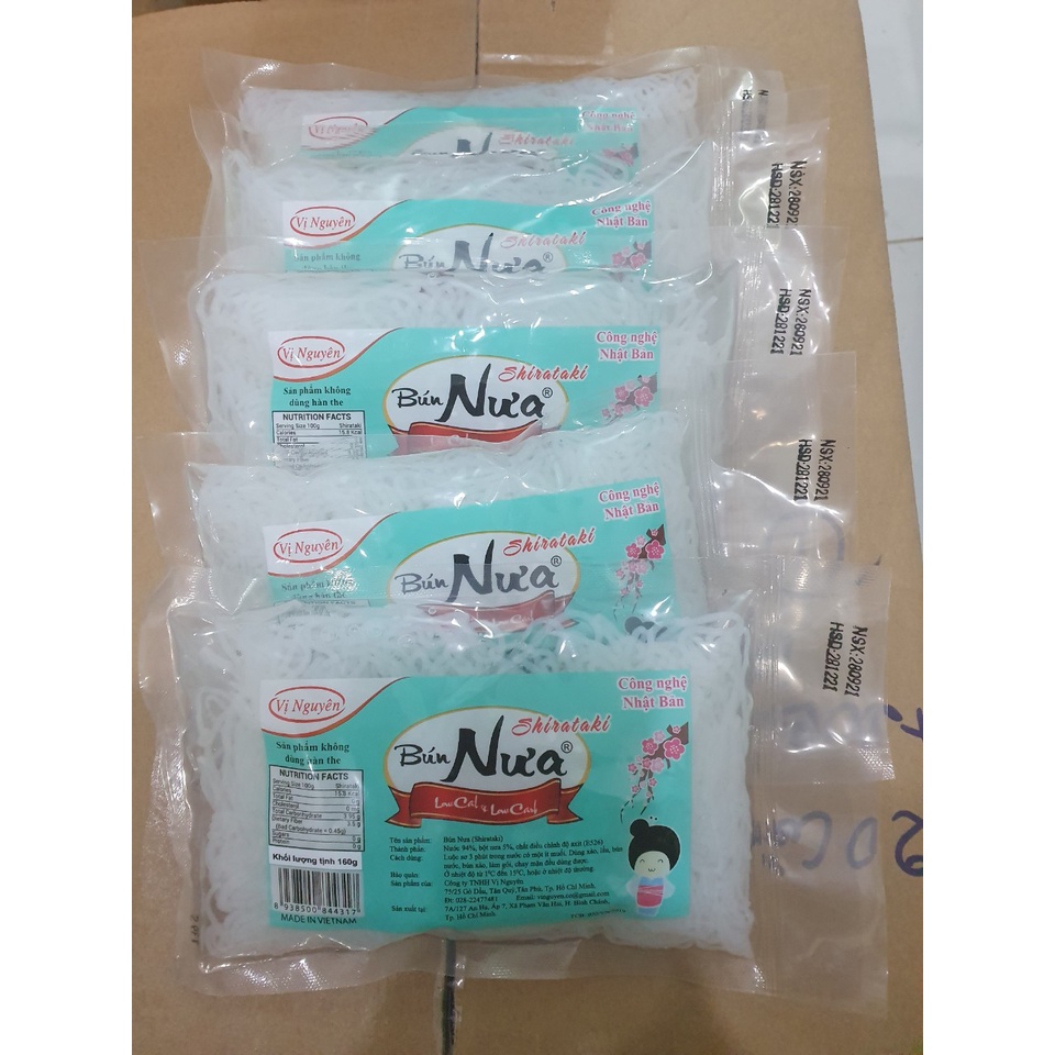 Bún Nưa Keto Das Vị Nguyên 160g - Gói nhỏ dễ sử dụng