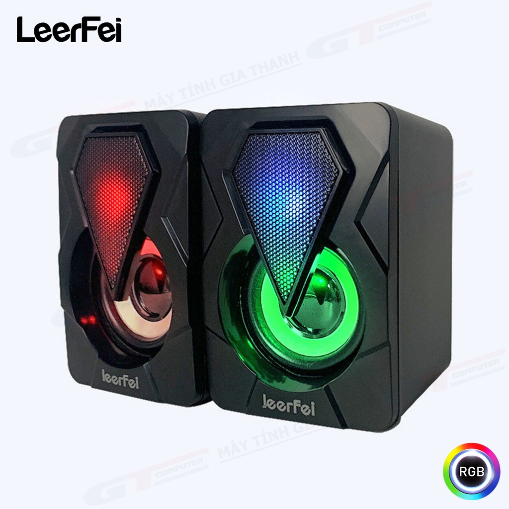 Giá siêu rẻ Loa Vi Tính Có Dây YST-1046 Mini Âm Thanh Chuẩn, LED Trang Trí 7 Màu - Nguồn USB & Jack 3.5mm Stereo