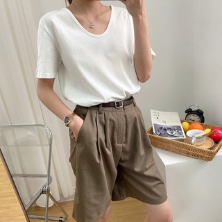 Áo phông trơn basic nữ sành điệu