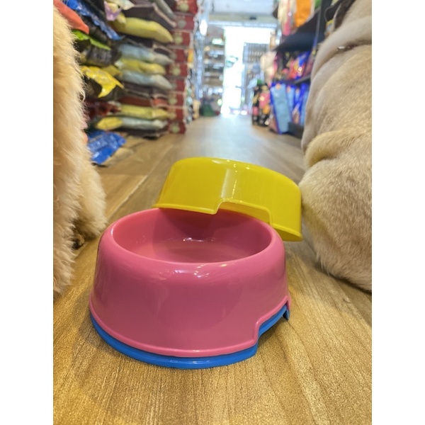 Chén nhựa cho chó mèo nhiều màu sắc 10cm