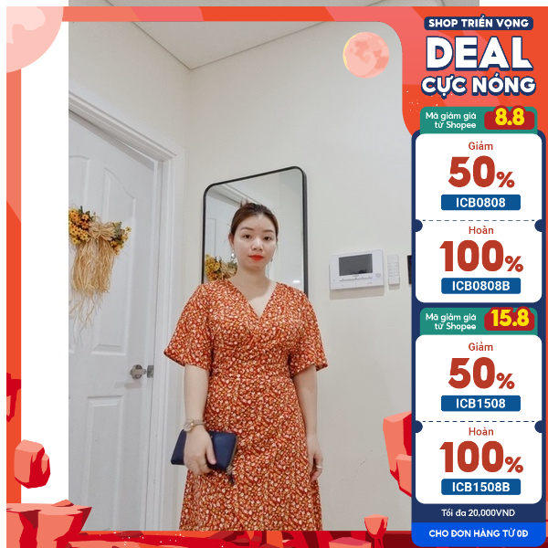 Đầm vạc chéo tay côn Bigsize 50-75kg Hình thật Bụ Bẫm shop