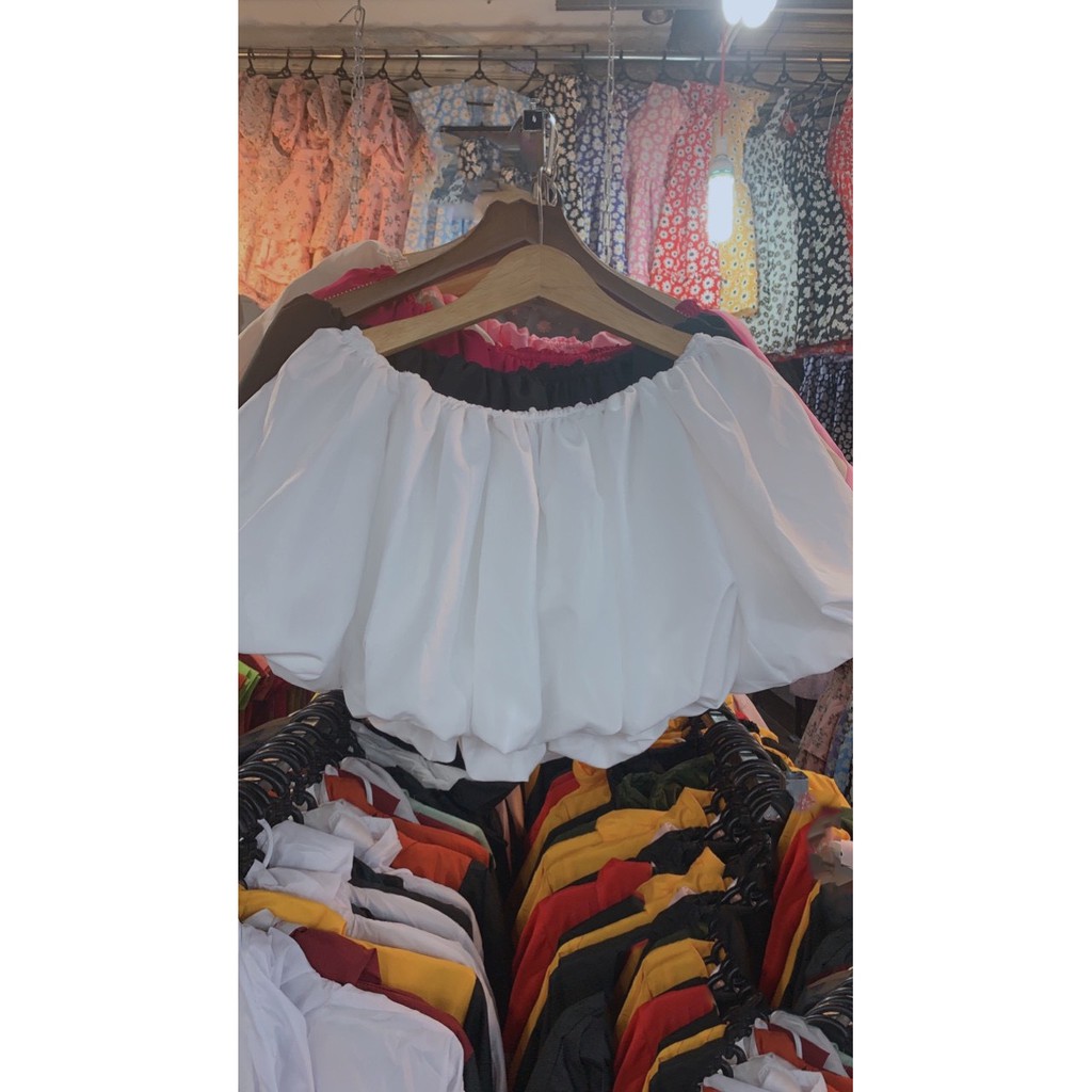 [ HÌNH THẬT ] Áo voan 2 lớp tay phồng VKV17720 hình chụp thật y hình nha