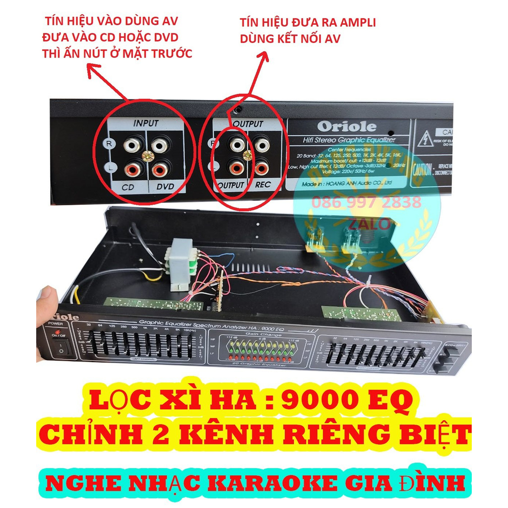 LỌC XÌ EQUALLIZER HQ - 9000 EQ  - LỌC XÌ ÂM THANH