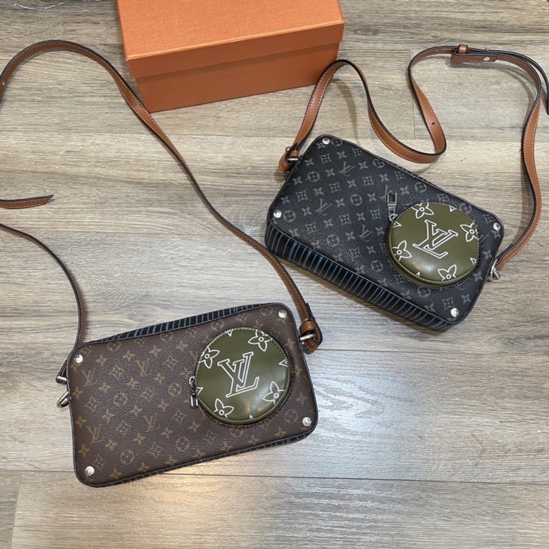 Túi chéo nam, Túi chéo lv da pu cao cấp, Túi chéo nam hàng Fullbox.