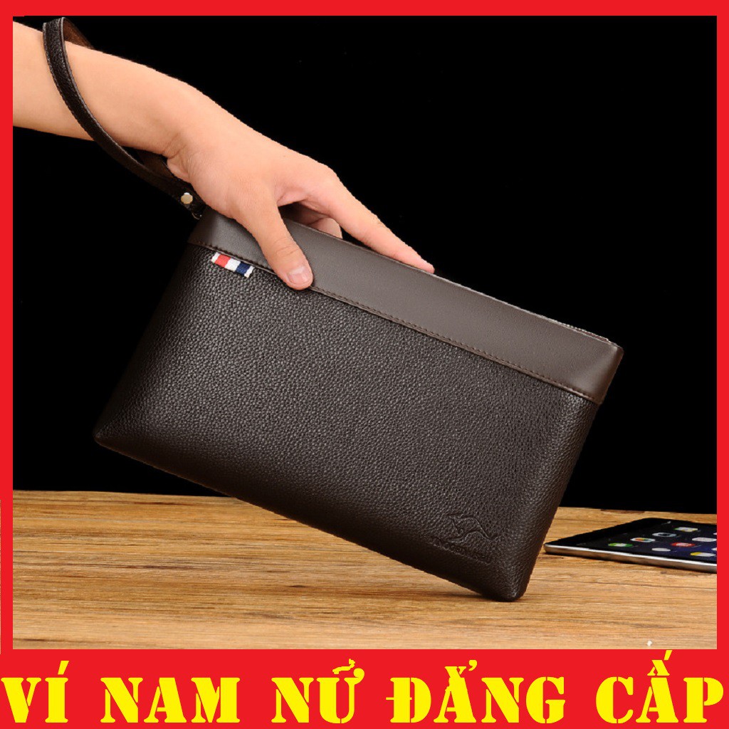 Ví da nam chất đẹp cầm tay thời trang cao cấp ví nam da PU xịn phong cách trẻ đẳng cấp nam tính nhập khẩu chính hãng GG