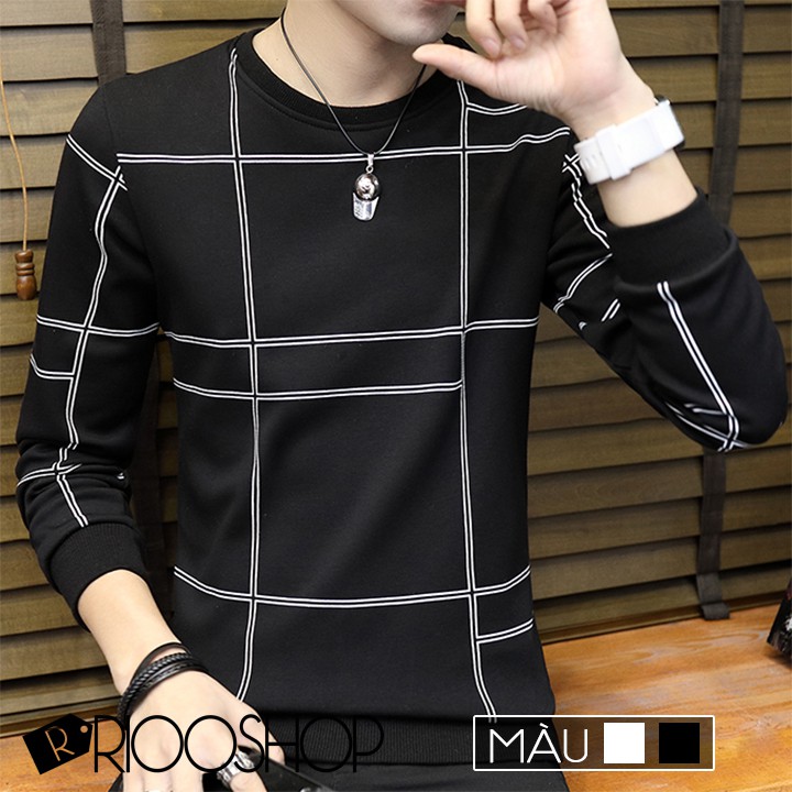 Áo thun nam tay dài hàn quốc họa tiết cá tính mới RKL041 - áo phông nam dài tay đẹp Riooshop | BigBuy360 - bigbuy360.vn