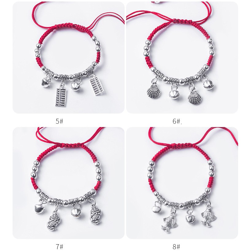 Lắc tay nữ vòng tay bện chỉ đỏ tỳ hưu cầu may mắn, trường thọ đính hạt phong cách Hàn Quốc 11 mẫu S151 | BigBuy360 - bigbuy360.vn