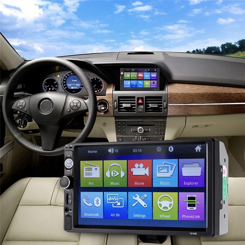 Thiết bị phát MP5 với màn hình cảm ứng 7010B 2 7 '' Inch HD 2 DIN Bluetooth hỗ trợ FM / USB / TF / và camera HD | BigBuy360 - bigbuy360.vn