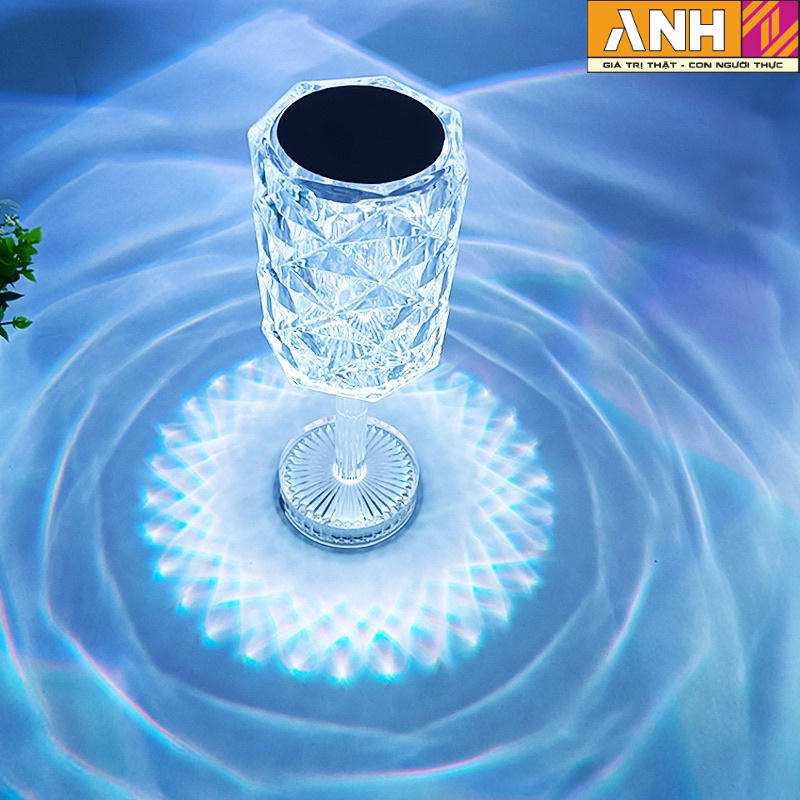 Đèn ngủ, đèn trang trí pha lê cảm ứng 16 màu, cảm biến lãng mạn chiếu hình, B23
