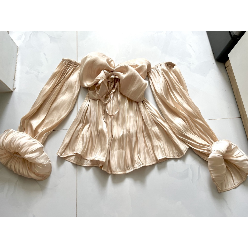 ÁO ỐNG HỒNG NUDE RÚT DÂY NGỰC RỚT VAI – GD225