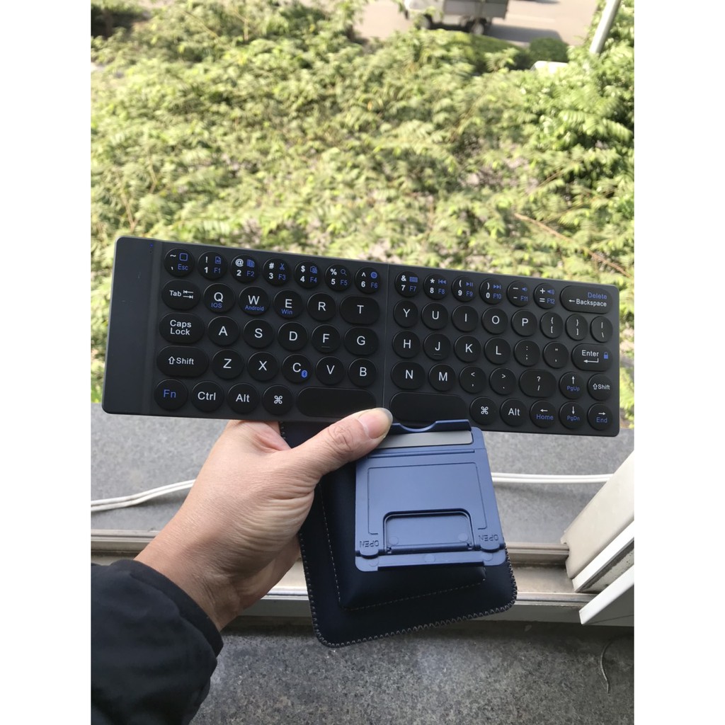 Bàn Phím ko dây Bluetooth Mini Gấp Gọn có kèm chuột Touch Pad Wiwu FMK-04/Wiwu FMK-01 cho điện thoại máy tính bảng