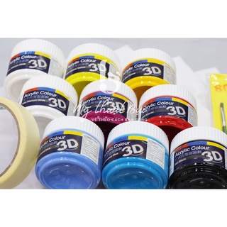[MỸ THUẬT BỤI] Combo họa cụ vẽ Màu Acrylic