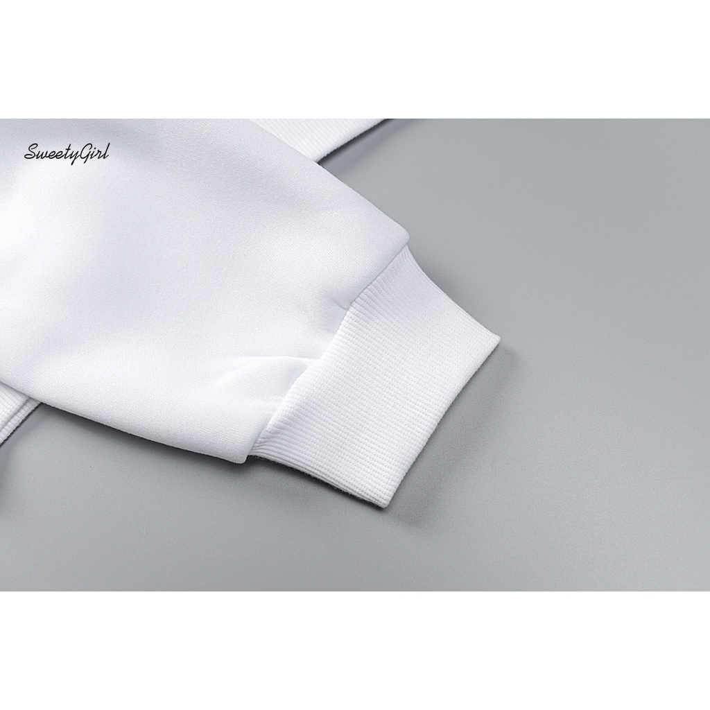 Áo Nỉ Nữ Dài Tay Cổ Tròn Thời Trang Hàn