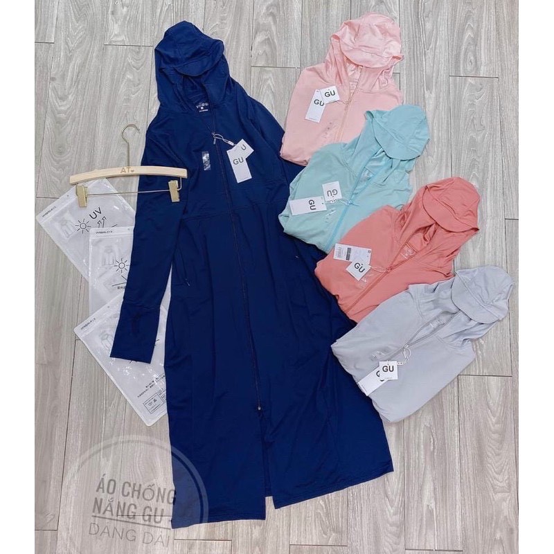 { XẢ KHO LỖ VỐN } Áo chống nắng Nữ 2 LỚP GU Dáng Dài làm mát chống tia UV bản cao cấp, áo chống nắng toàn thân