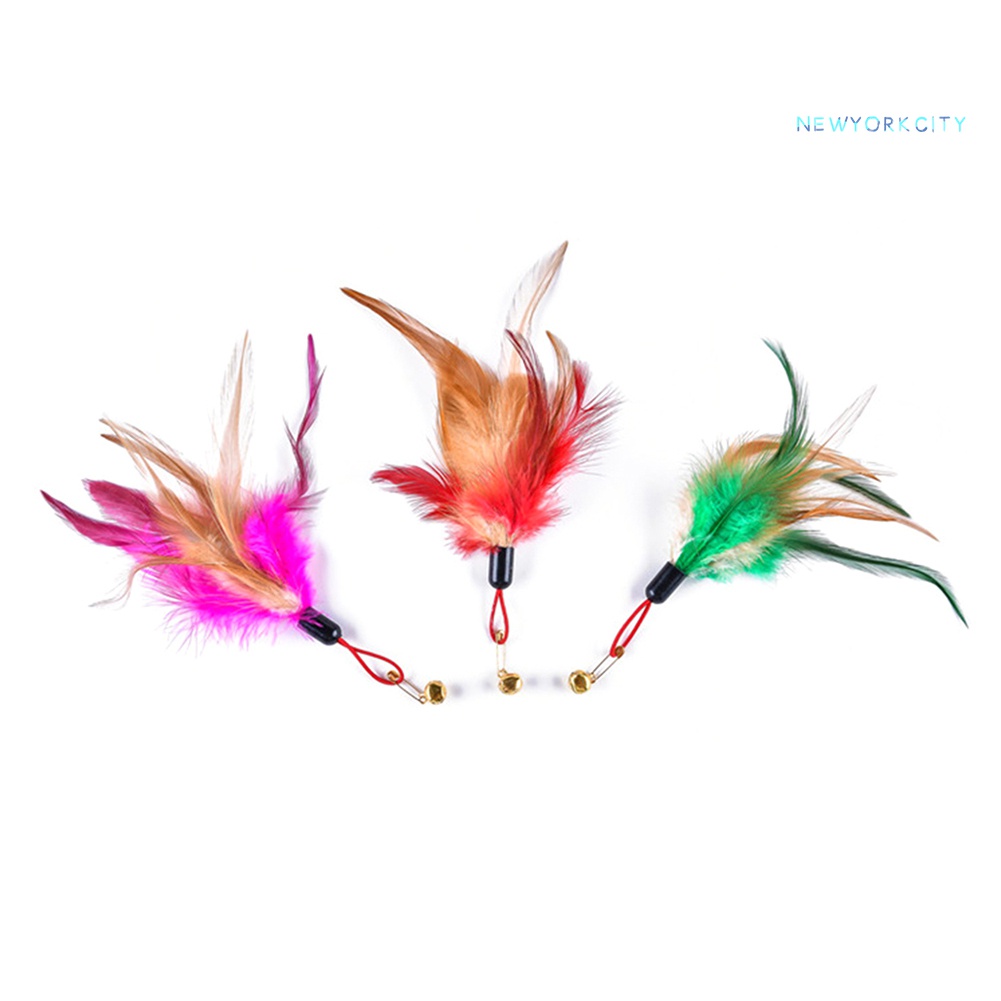 Gậy Trêu Mèo Gắn Lông Vũ Nhiều Màu Sắc